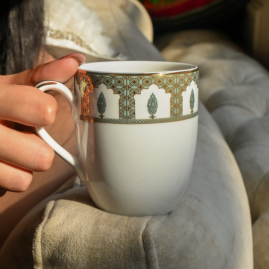 Coupe Coffee Mug Set of 4 - Gift Box | Blue | Chinar ICHKAN