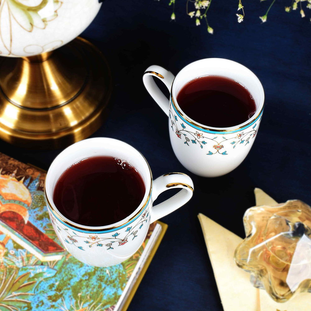 Coupe Coffee Mug Set of 4 - Gift Box | Blue | Mavi ICHKAN