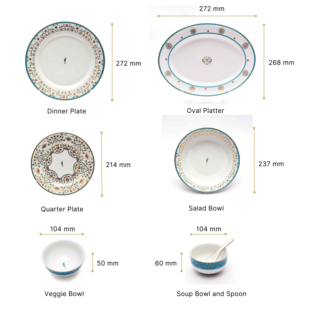 33 pc Dinner set | Blue | Mavi ICHKAN