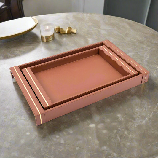 Rectangle Serving Tray Set of 2 | Brown | Midnight ICHKAN by Day To Day