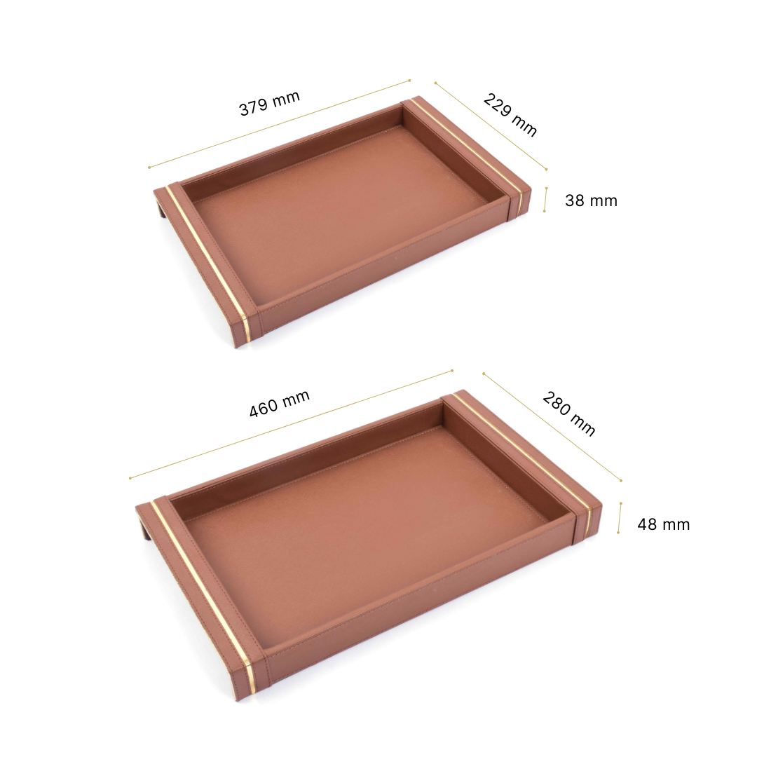 Rectangle Serving Tray Set of 2 | Brown | Midnight