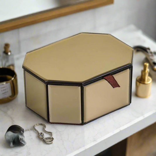 Mirror Multi Purpose Organiser Box I Brown | O'gon ICHKAN