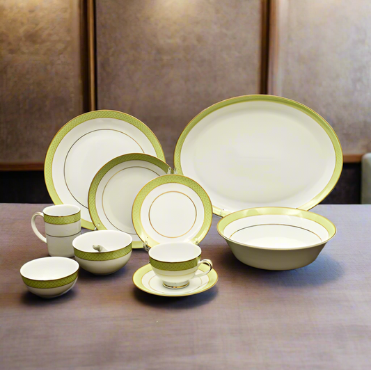 21 pc Dankotuwa Sri Lanka Dinner set | Green | Princely ICHKAN