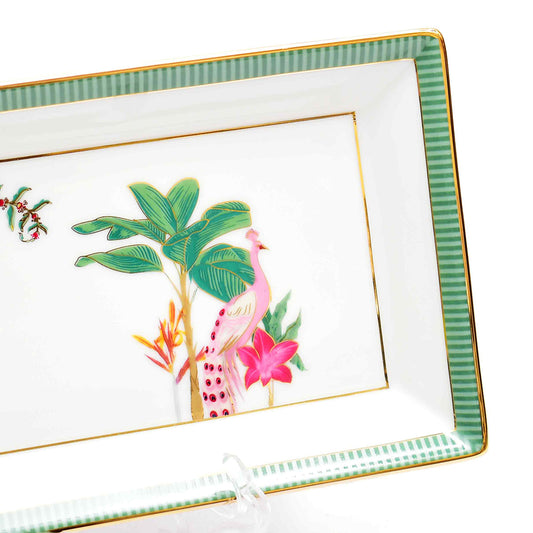 Rectangle Snack Tray/Platter Small | Green | Mayura ICHKAN