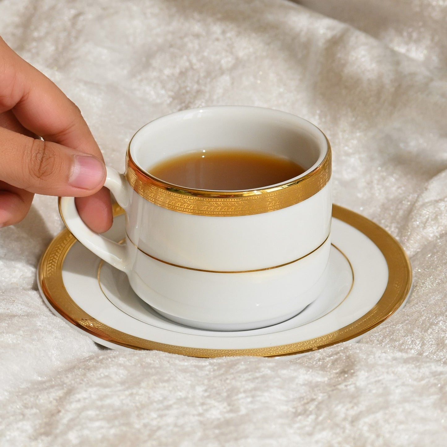 Tea Cup & Saucer Set 12pc | Gold | Vienna Gold ICHKAN by Day To Day