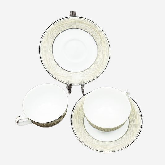 Shine Platin Tea Cup & Saucer 12 Pc ICHKAN by Day To Day