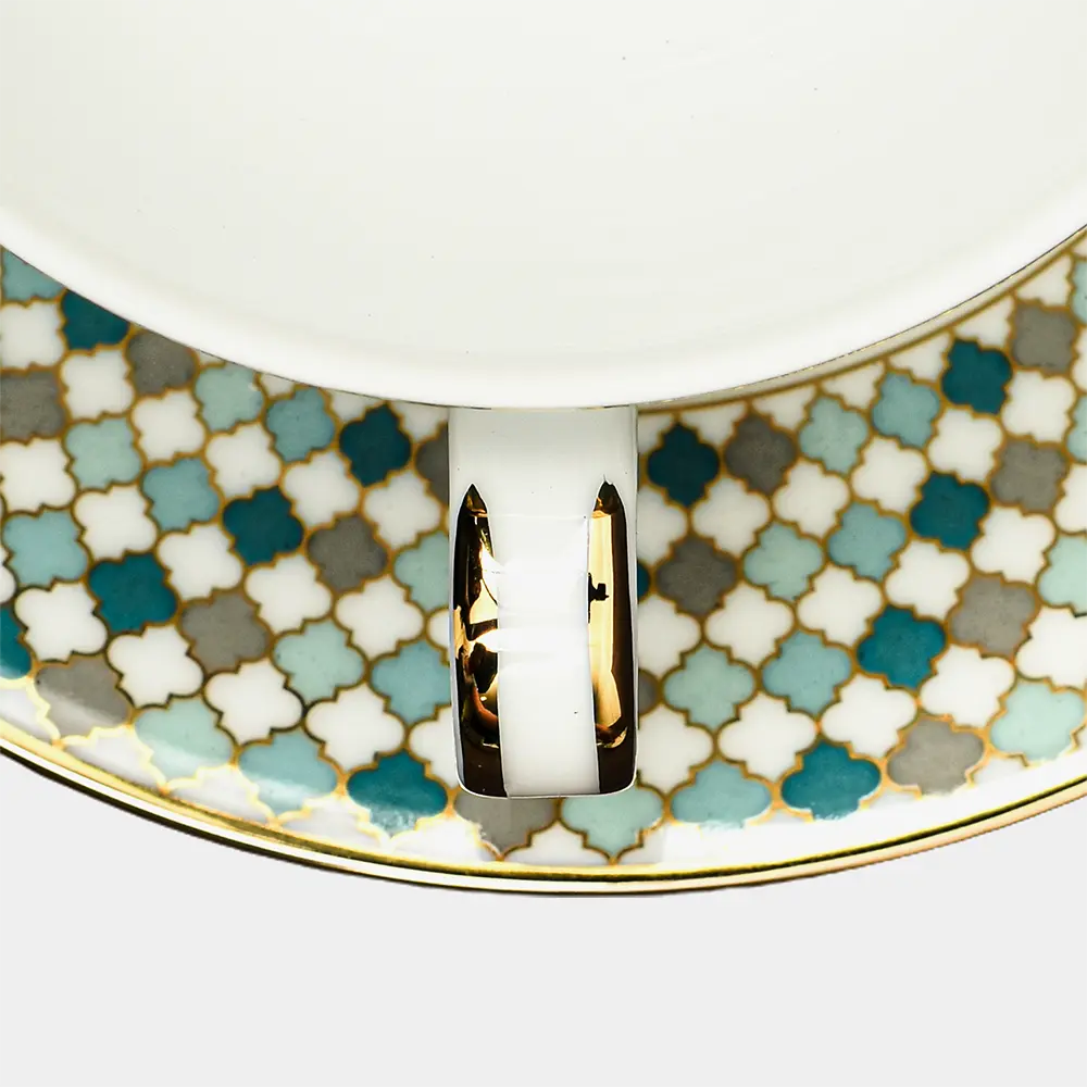Tea Cup & Saucer 6pc | Teal | Christolite ICHKAN