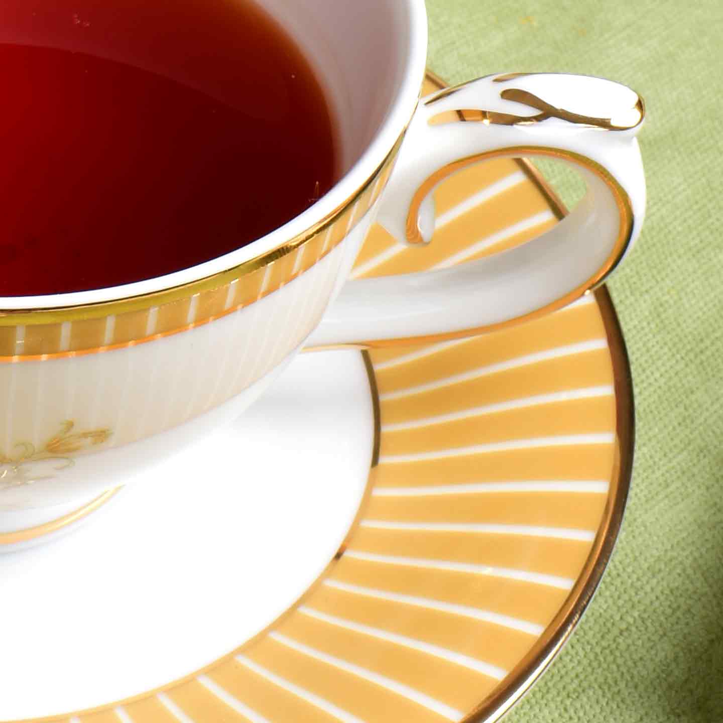 Tea Cup & Saucer 12pc | Yellow | Mustard Iris ICHKAN