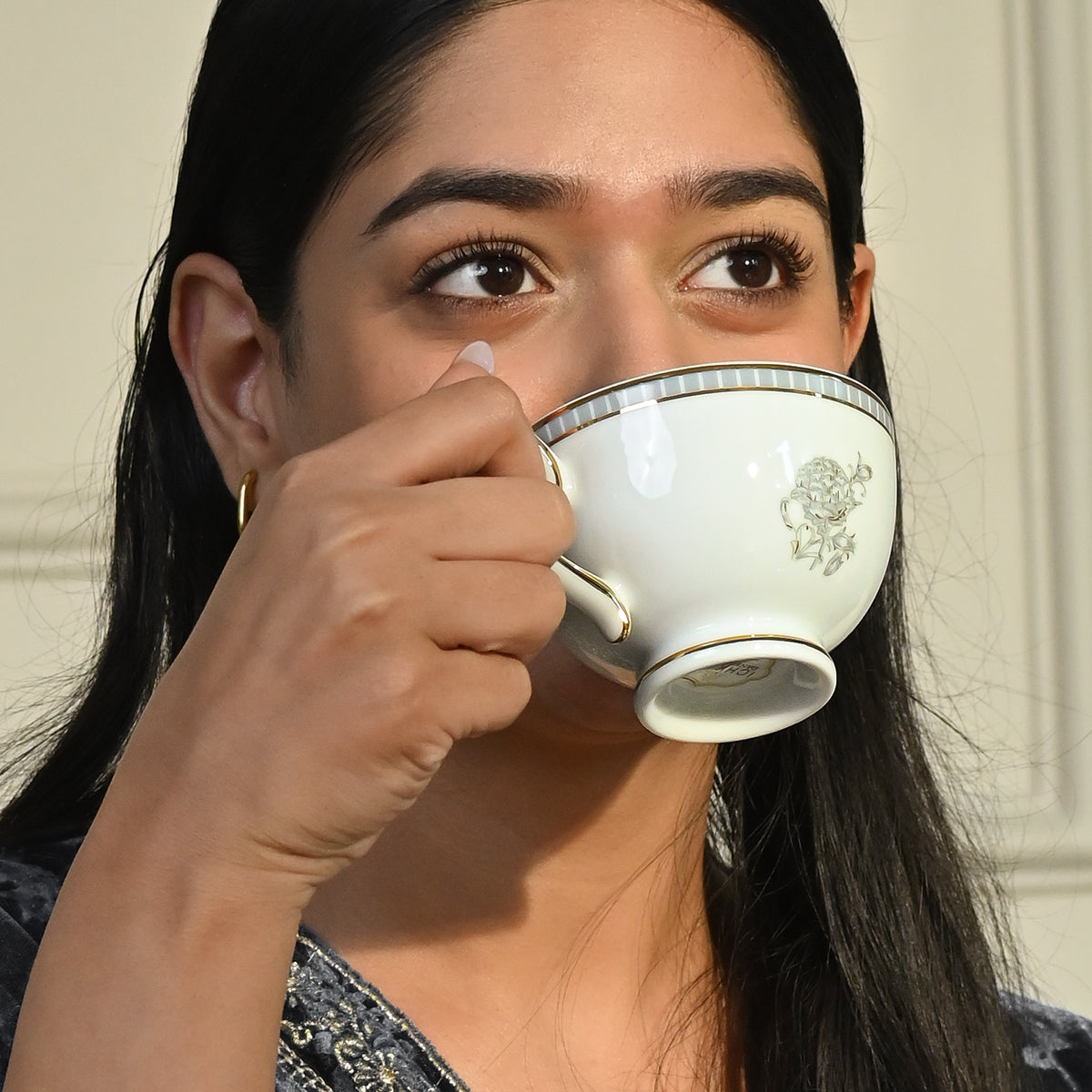 Tea Set 17 Pcs | Grey | Grey Iris ICHKAN