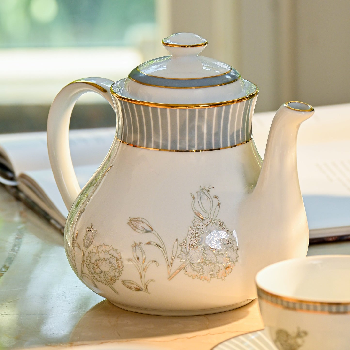 Tea Set 17 Pcs | Grey | Grey Iris ICHKAN