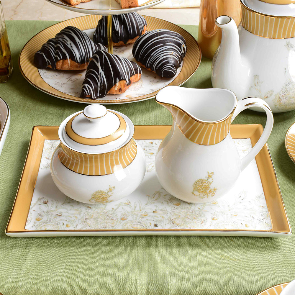 17pc Tea Set | Yellow | Mustard Iris ICHKAN by Day To Day