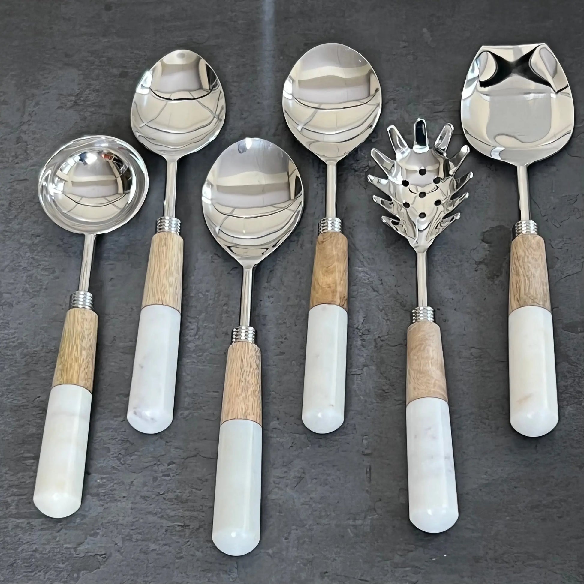 White Wood - Serving Spoon Set Ichkan