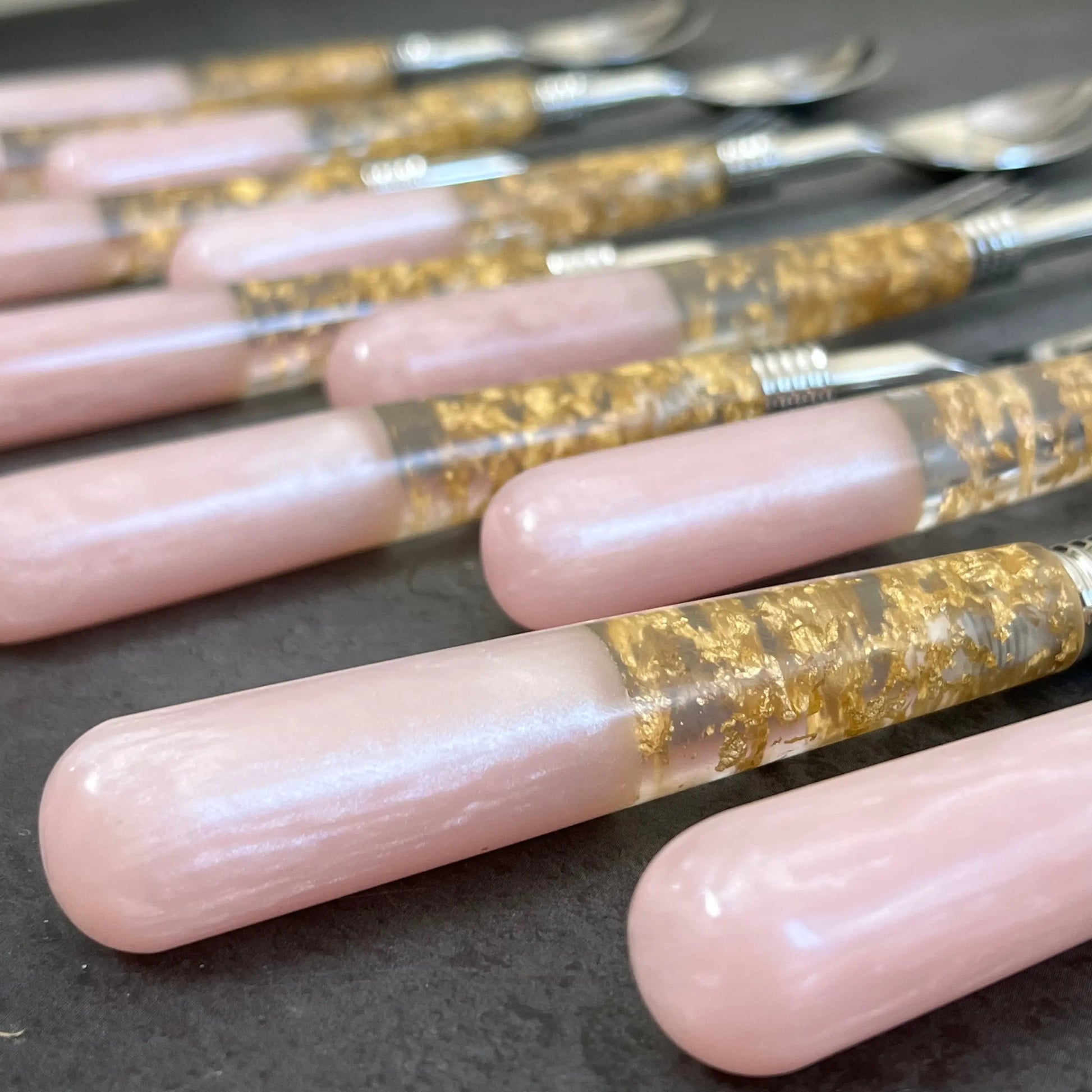 Pink marble - Cutlery Set of 12 Ichkan