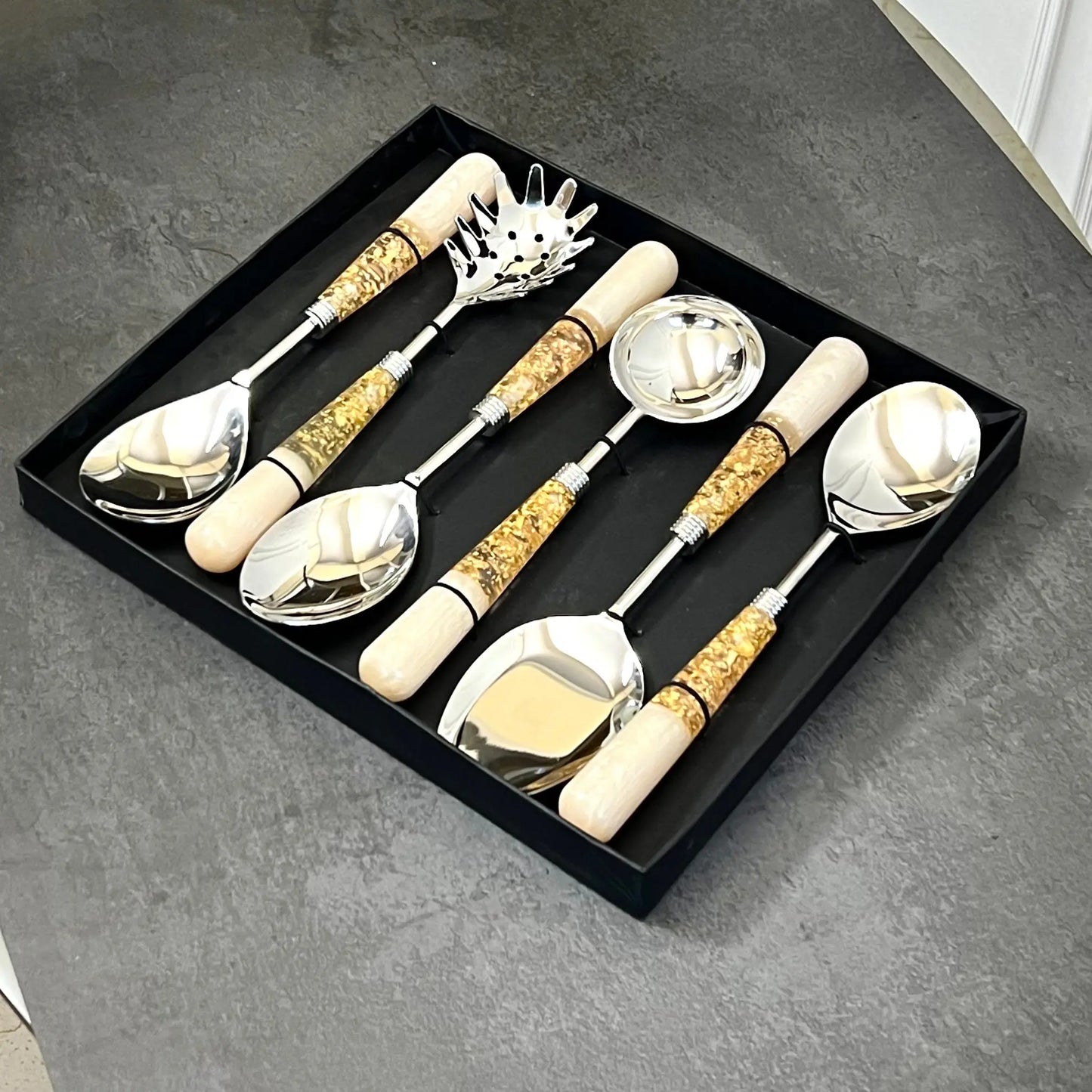 Makrana-Serving Spoon Set Ichkan