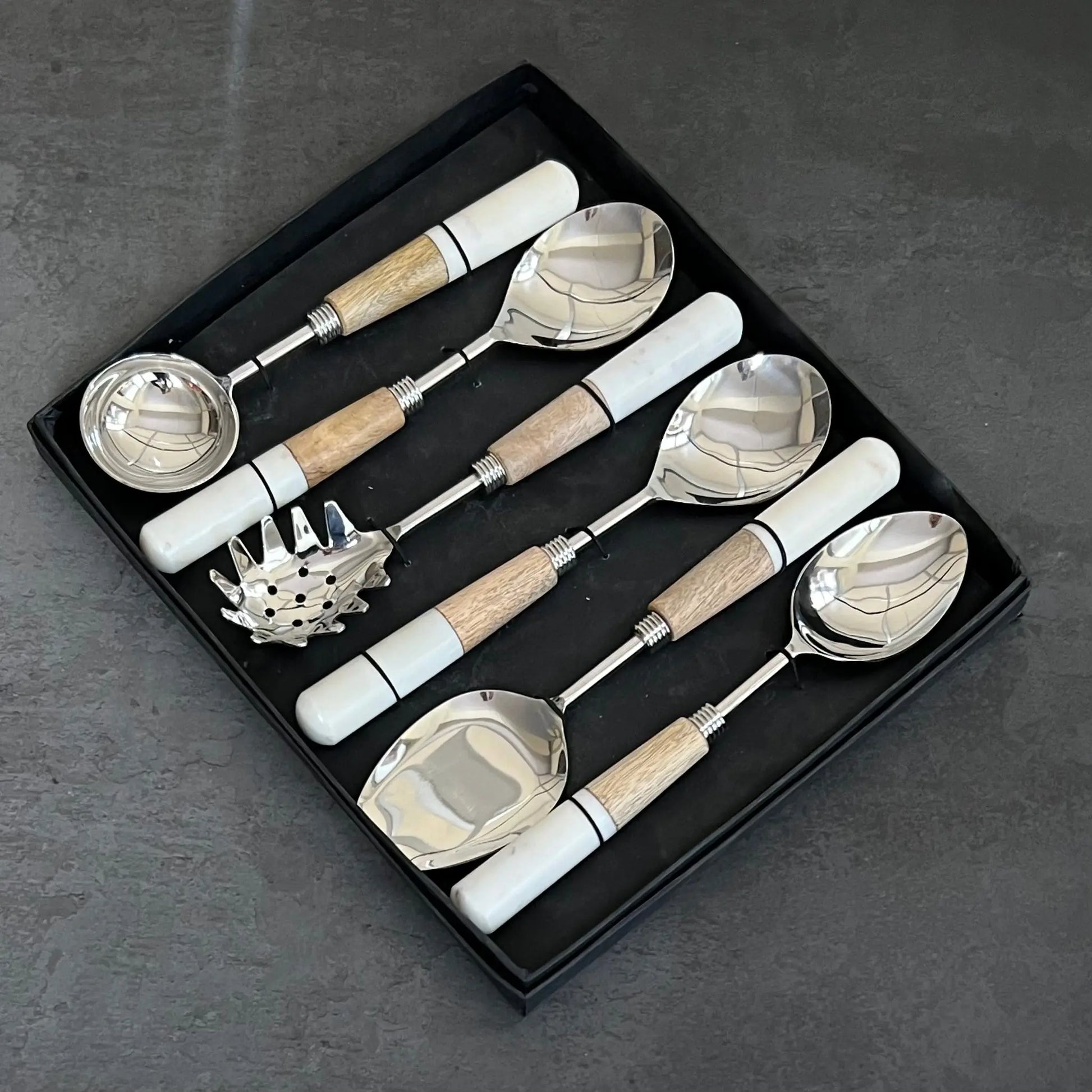 White Wood - Serving Spoon Set Ichkan