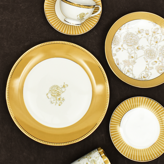 39 pc Dinner set | Yellow | Mustard Iris ICHKAN