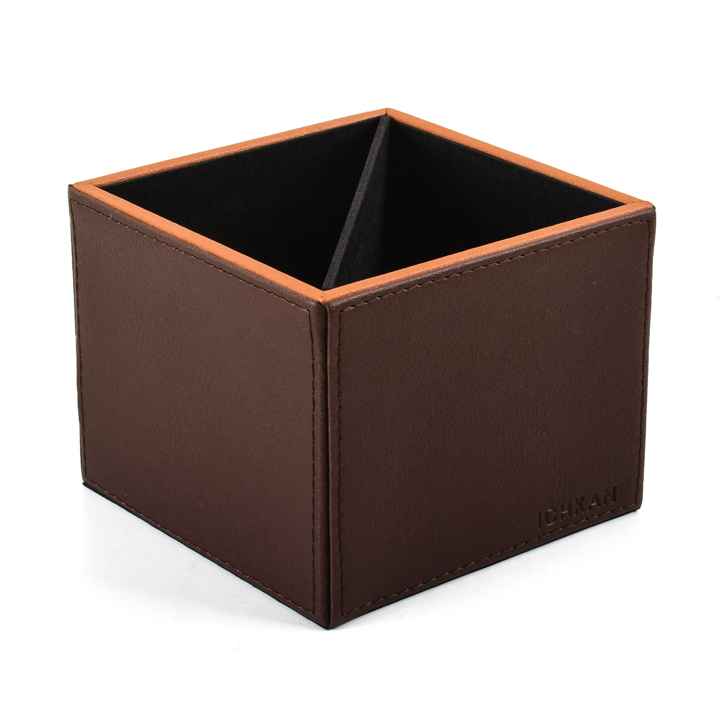 Leatherette Cosmetic/Pen Holder | Dark Brown | Axis 2.0 ICHKAN