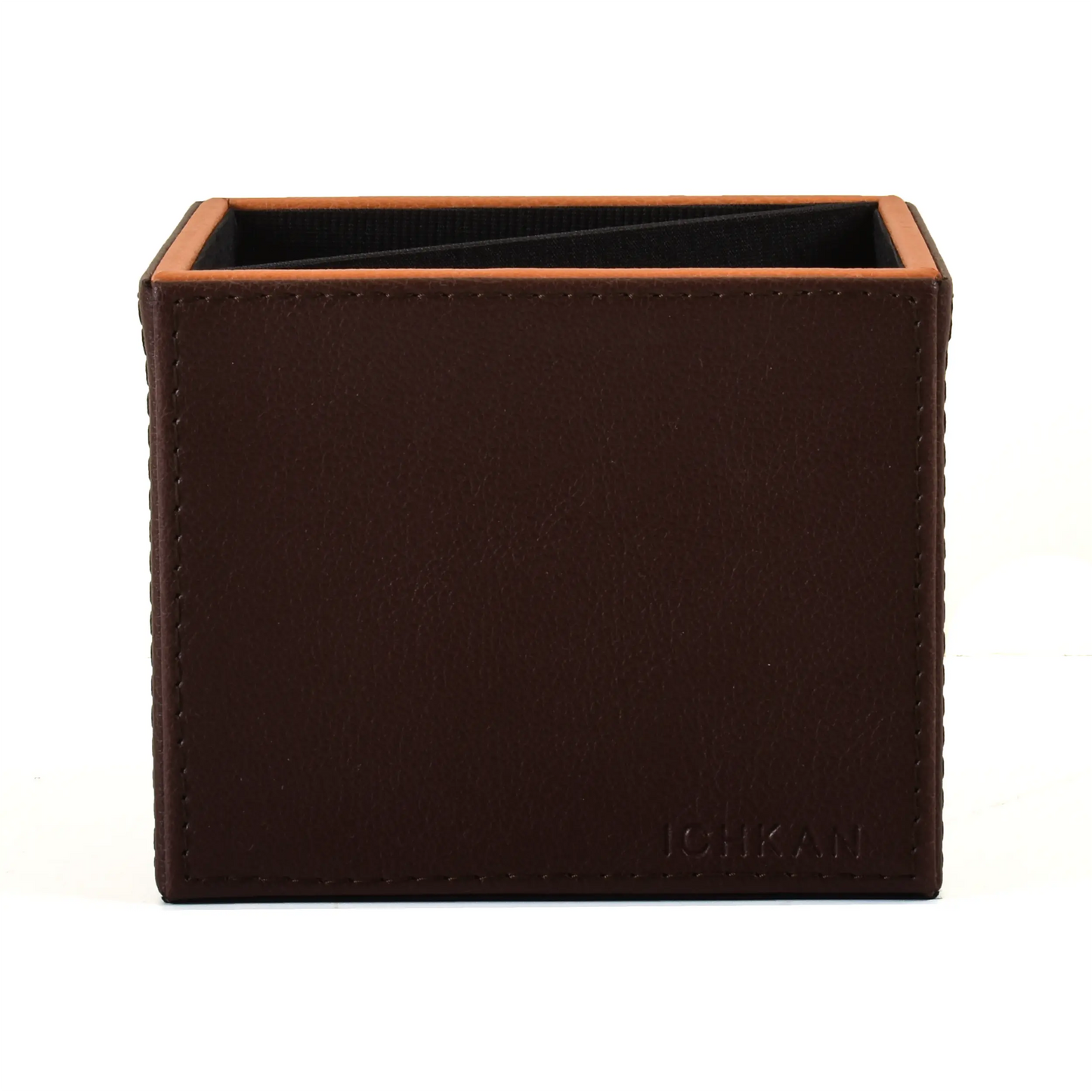 Leatherette Cosmetic/Pen Holder | Dark Brown | Axis 2.0 ICHKAN