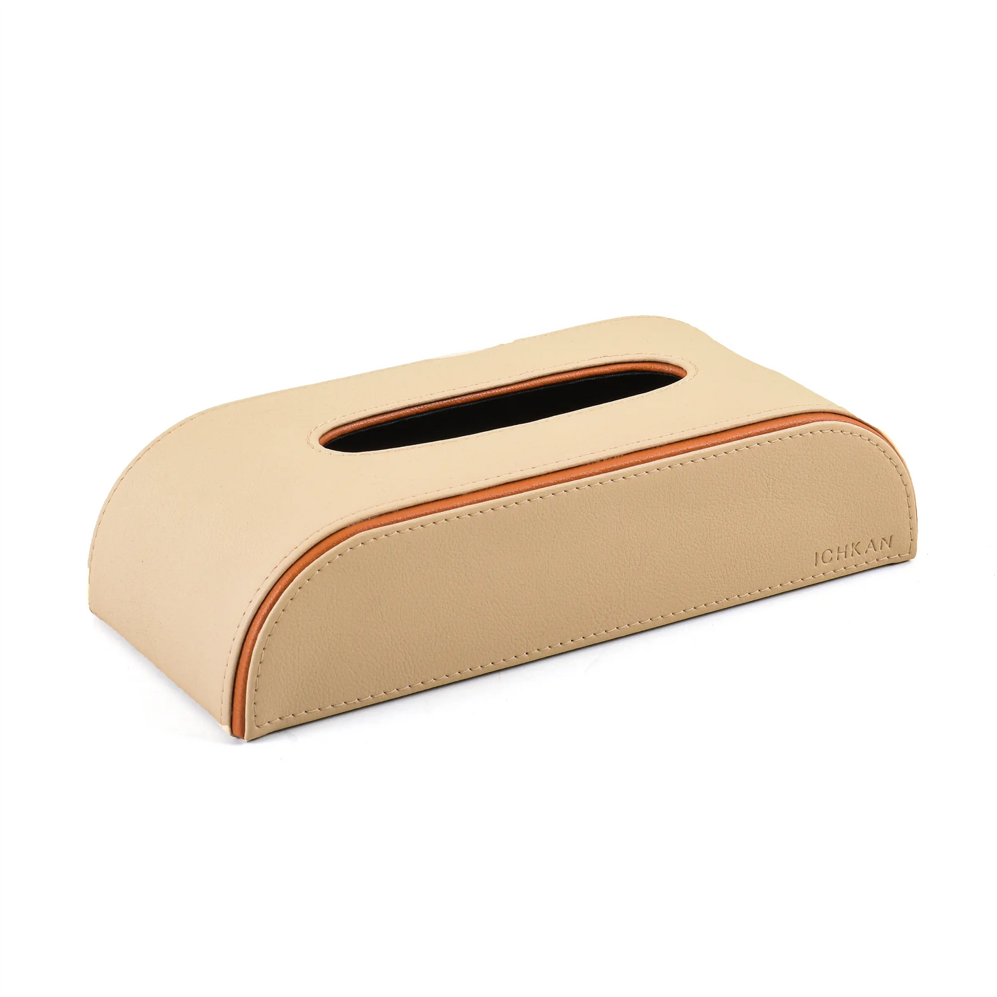 Leatherette Curve Tissue Holder | Beige | Axis 2.0 ICHKAN