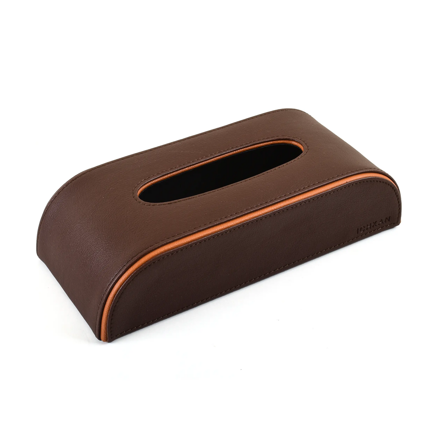 Leatherette Curve Tissue Holder | Dark Brown | Axis 2.0 ICHKAN