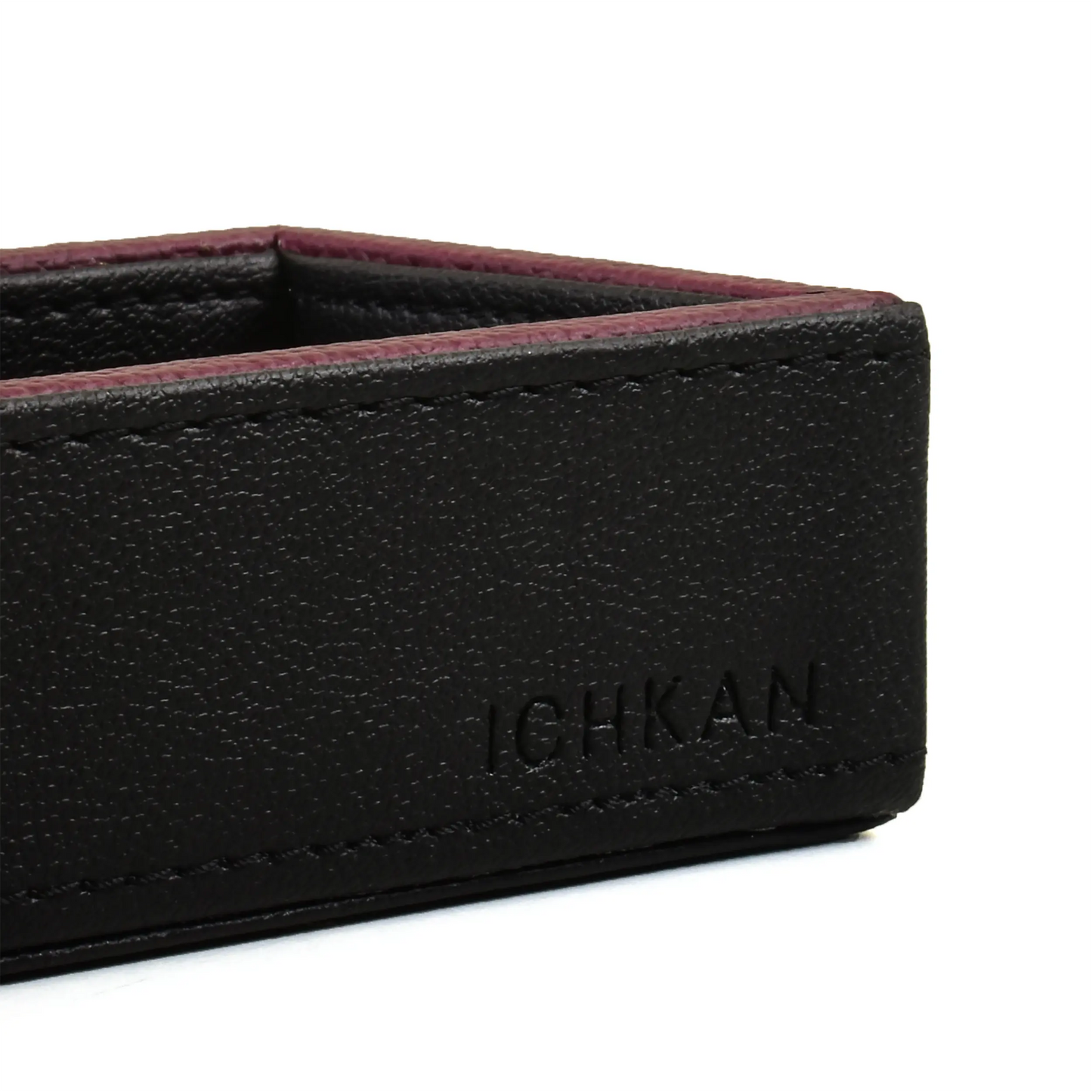 Leatherette Rectangle Long Cutlery Tray | Black | Axis 2.0 ICHKAN