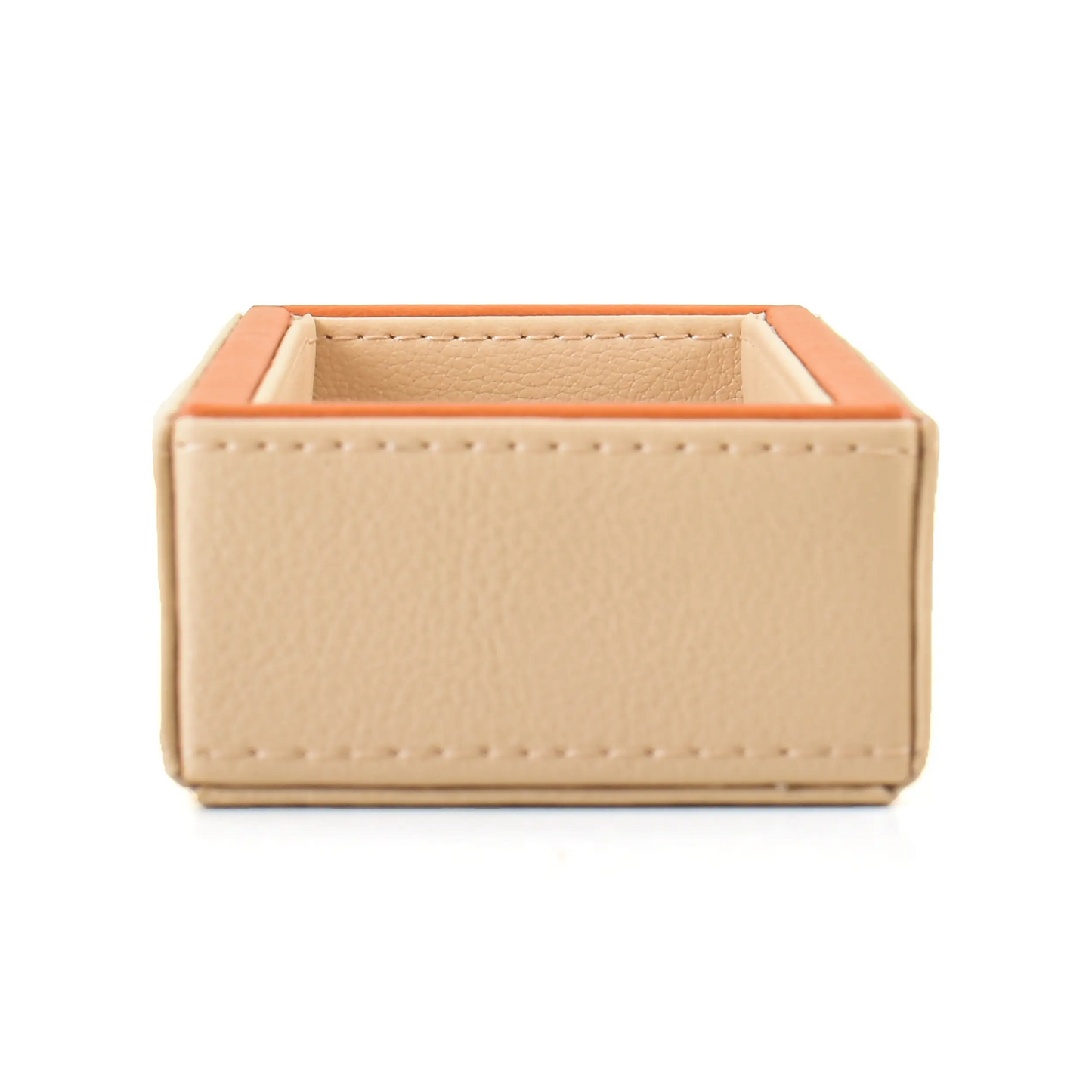 Leatherette Rectangle Long Cutlery Tray | Beige | Axis 2.0 ICHKAN