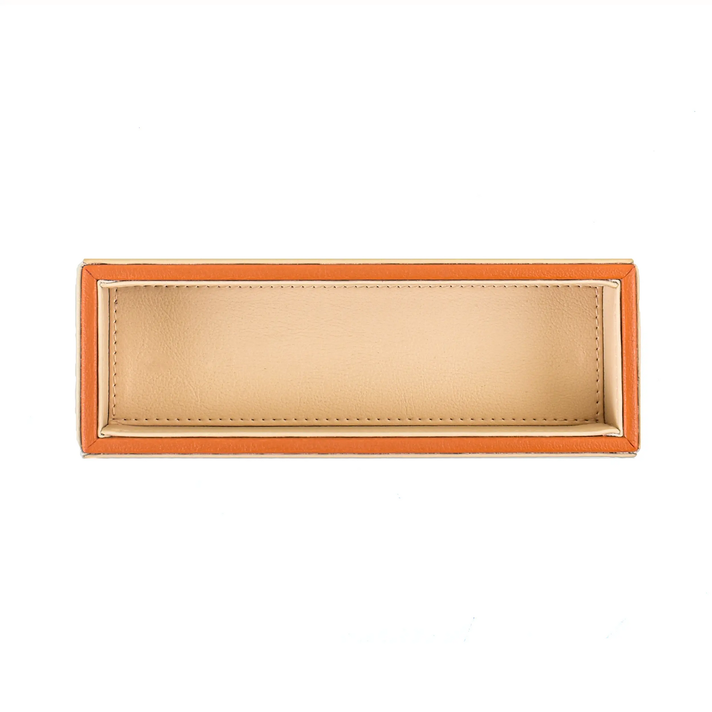 Leatherette Rectangle Long Cutlery Tray | Beige | Axis 2.0 ICHKAN