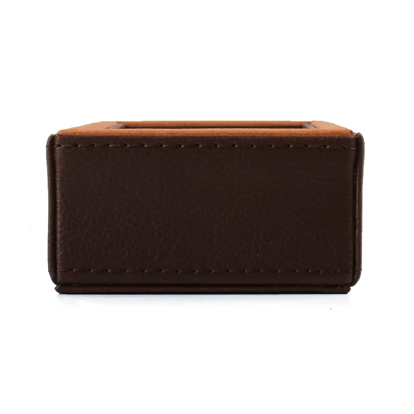 Leatherette Rectangle Long Cutlery Tray | Dark Brown | Axis 2.0 ICHKAN