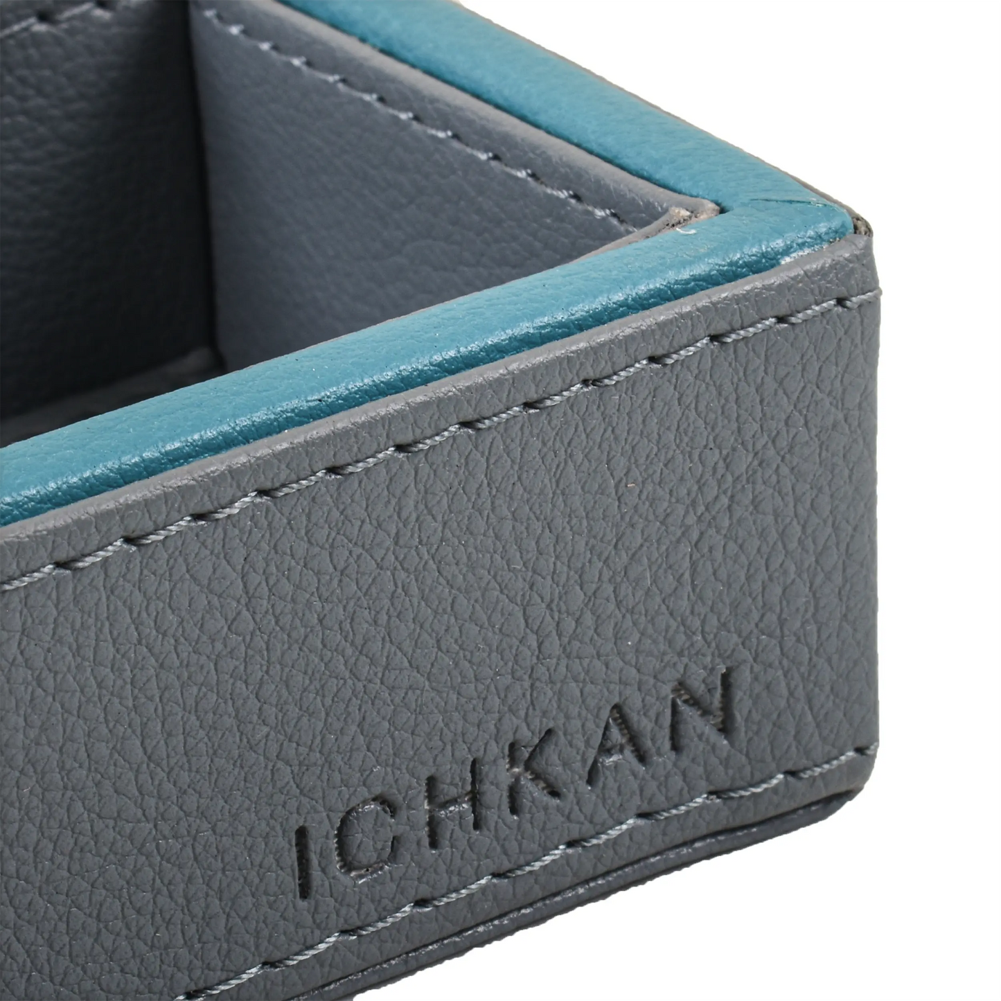 Leatherette Rectangle Long Cutlery Tray | Grey | Axis 2.0 ICHKAN