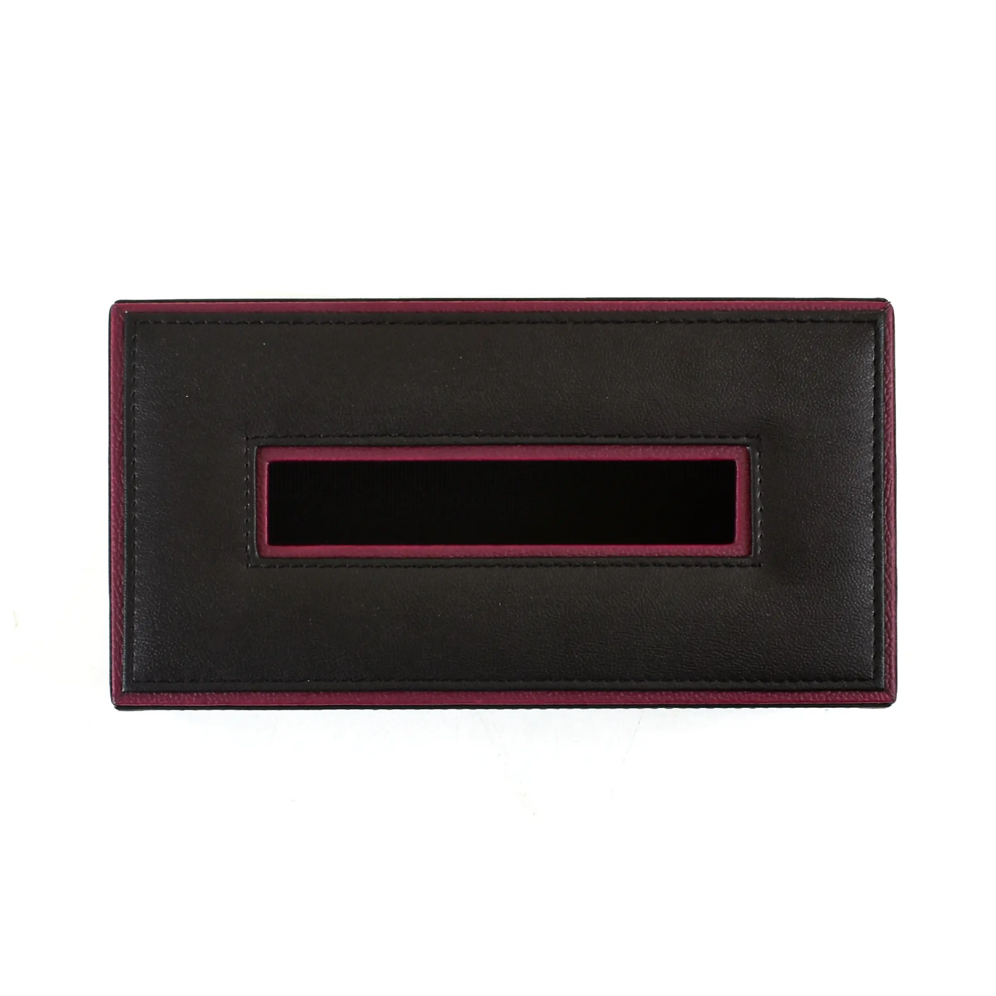 Leatherette Rectangle Tissue Box Holder | Black | Axis 2.0 ICHKAN