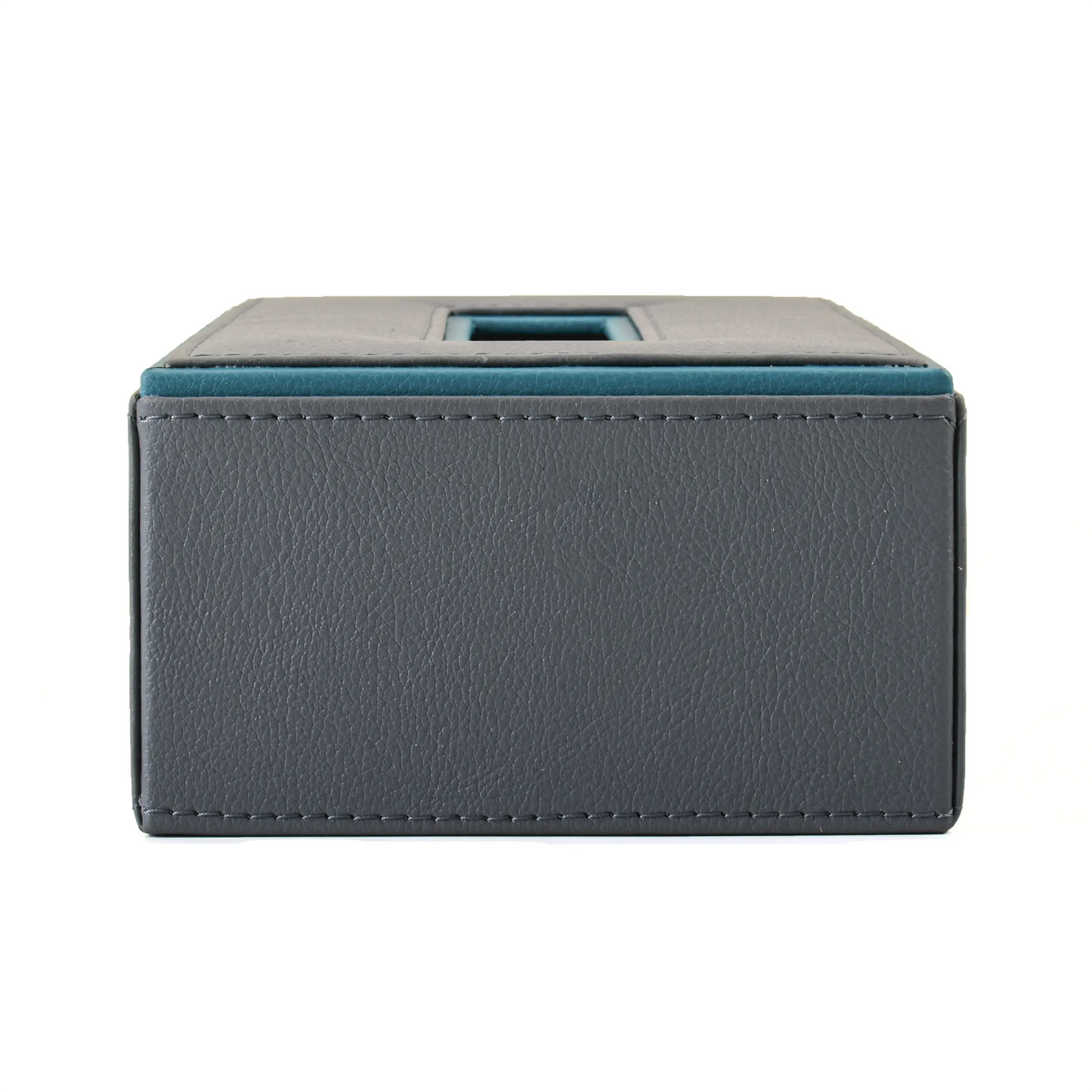 Leatherette Rectangle Tissue Box Holder | Grey | Axis 2.0 ICHKAN