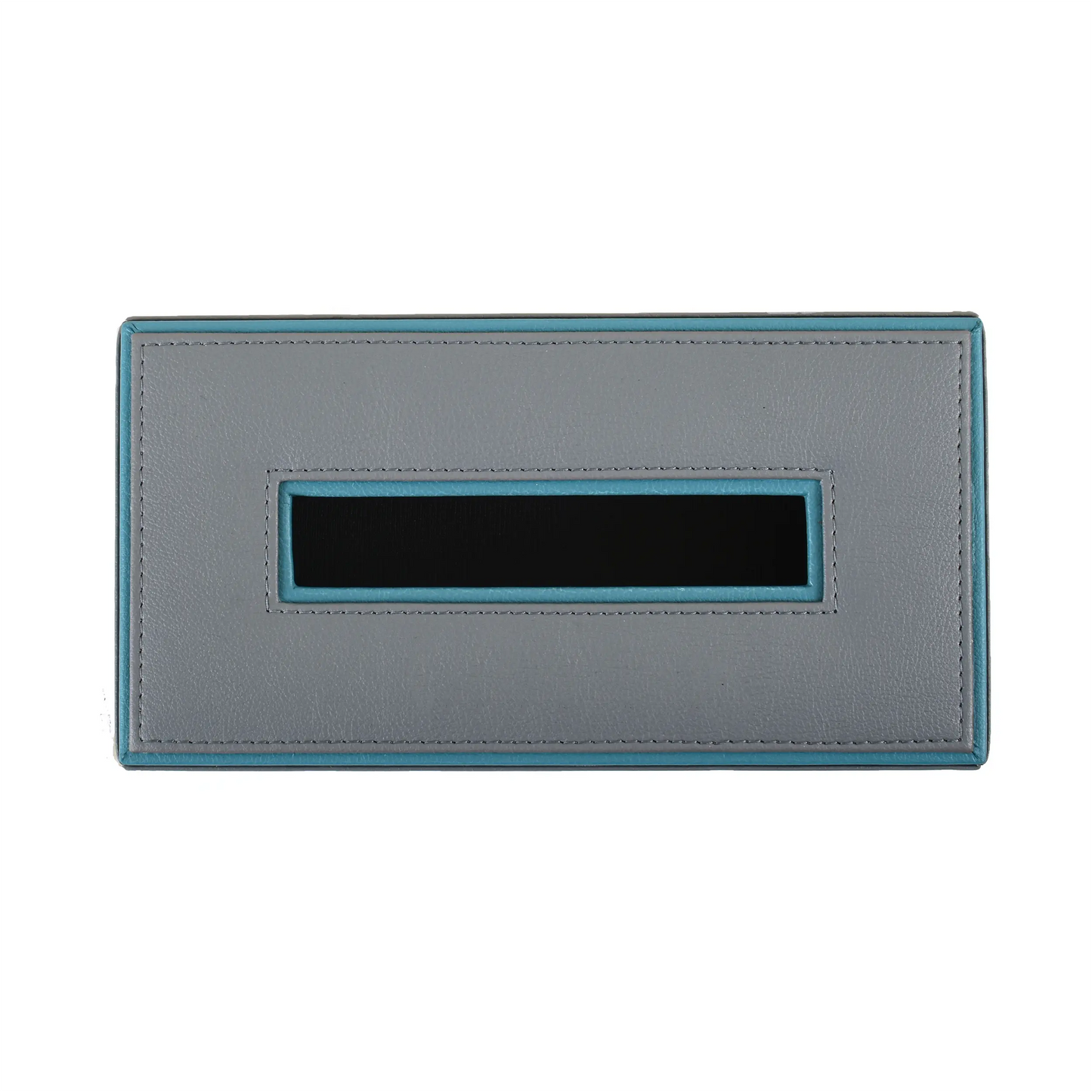 Leatherette Rectangle Tissue Box Holder | Grey | Axis 2.0 ICHKAN
