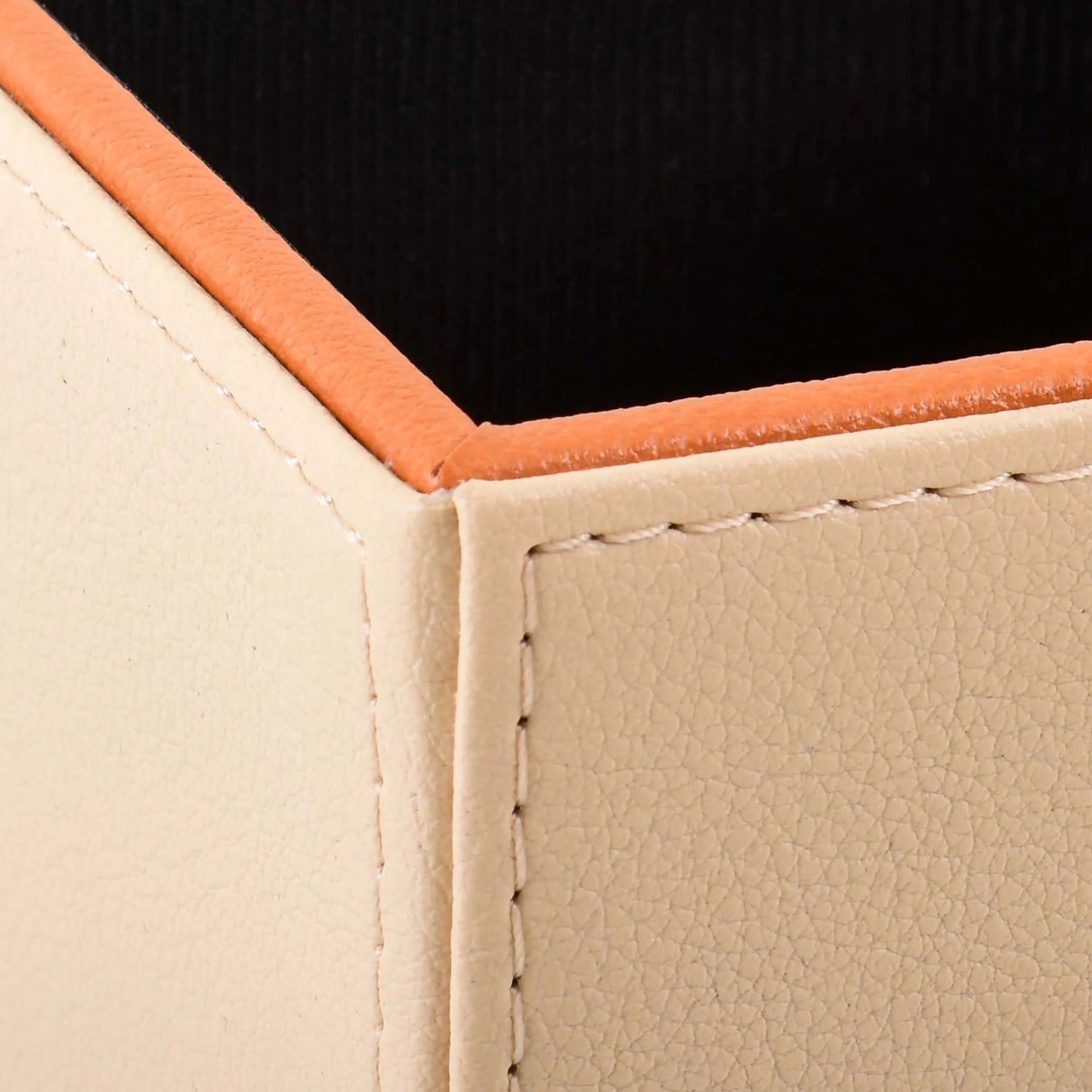 Leatherette Remote/Stationery Holder | Beige | Axis 2.0 ICHKAN