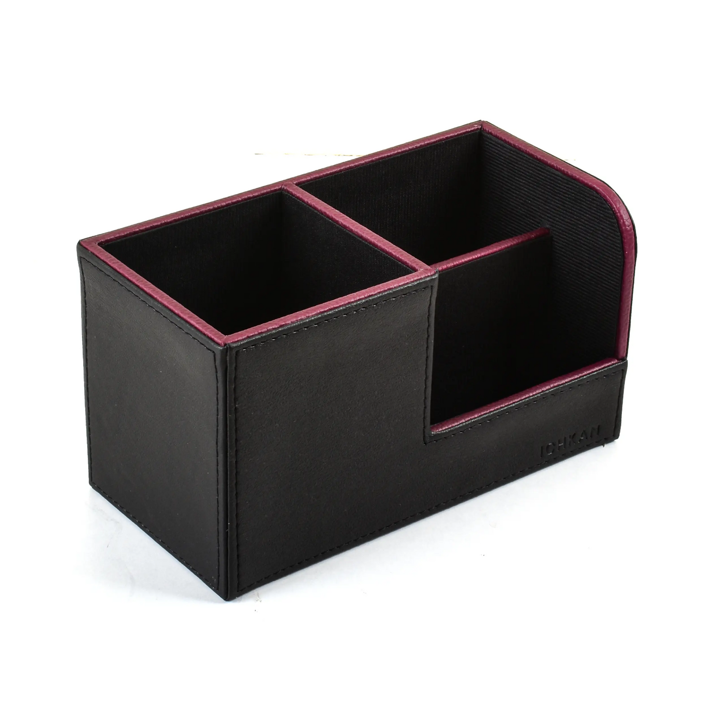 Leatherette Remote/Stationery Holder | Black | Axis 2.0 ICHKAN