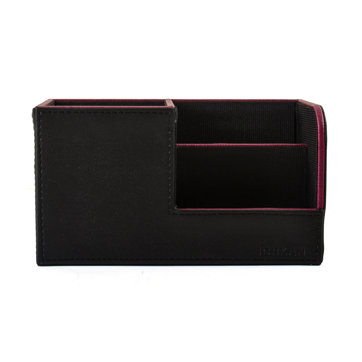 Leatherette Remote/Stationery Holder | Black | Axis 2.0 ICHKAN