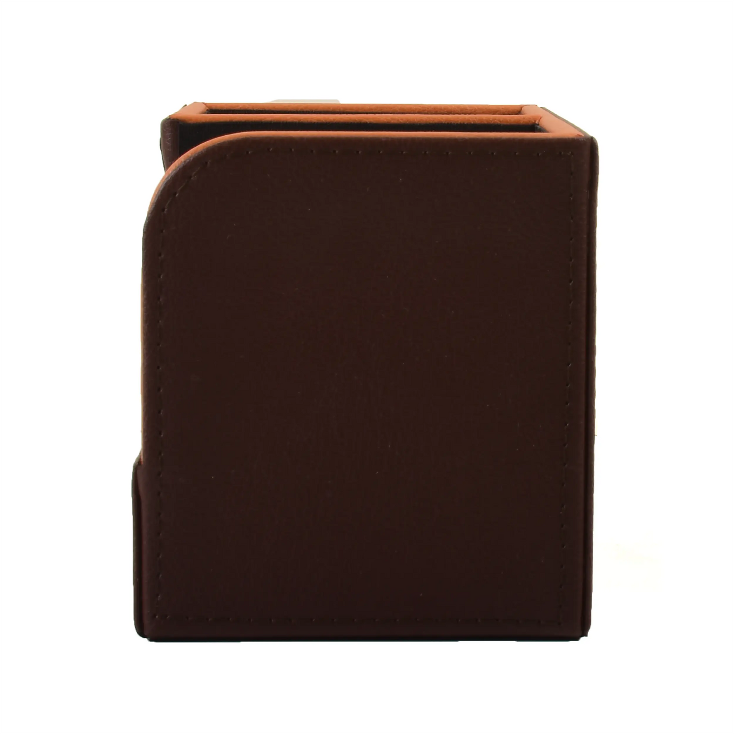 Leatherette Remote/Stationery Holder | Dark Brown | Axis 2.0 ICHKAN