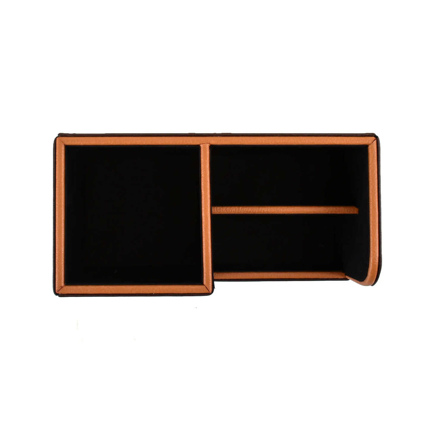 Leatherette Remote/Stationery Holder | Dark Brown | Axis 2.0 ICHKAN