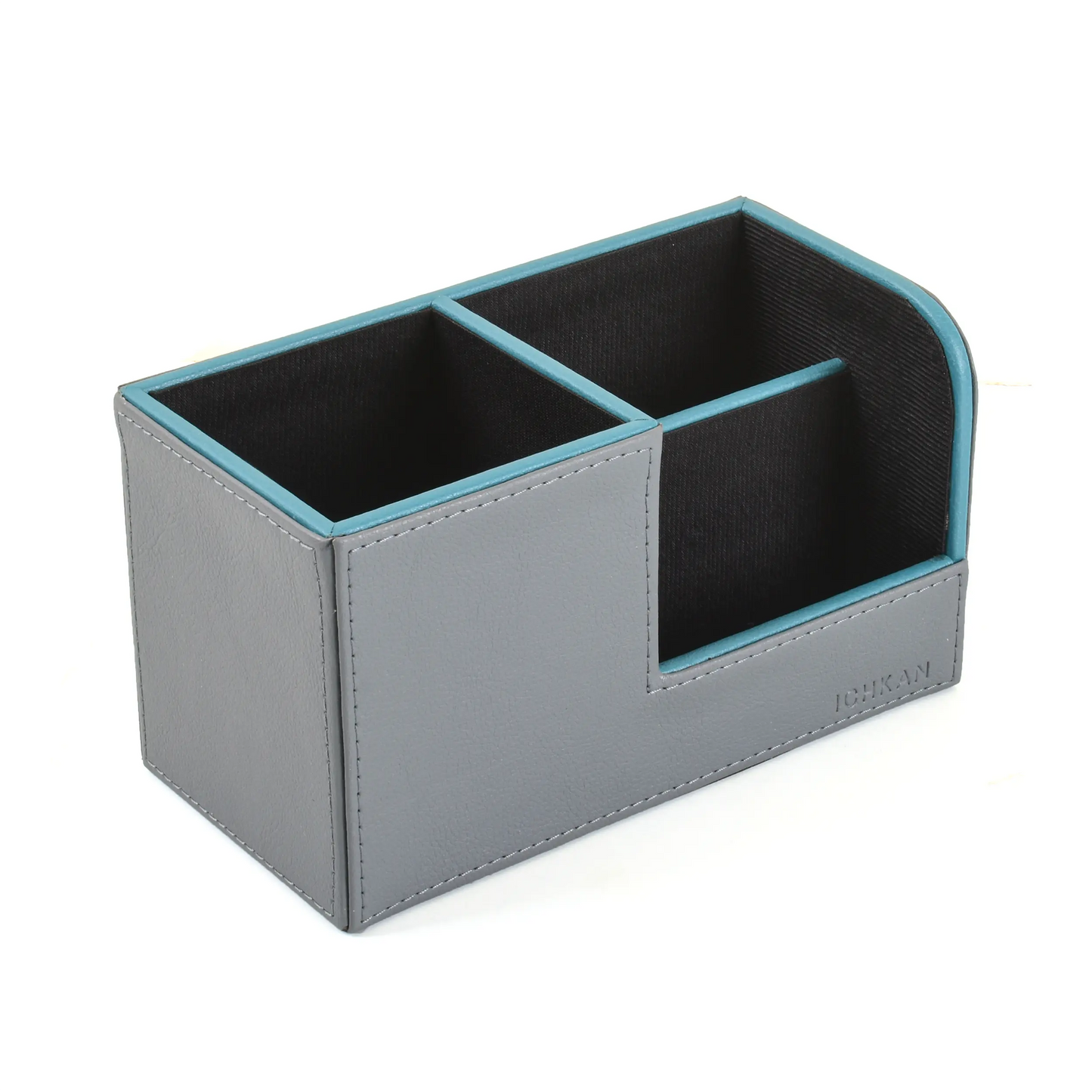 Leatherette Remote/Stationery Holder | Grey | Axis 2.0 ICHKAN