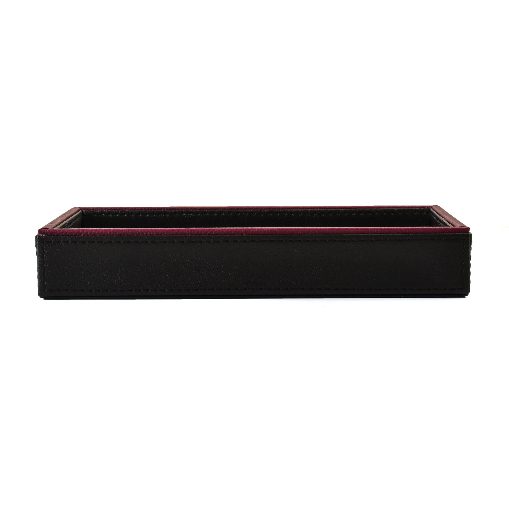 Leatherette Towel/Vanity Tray | Black | Axis 2.0 ICHKAN