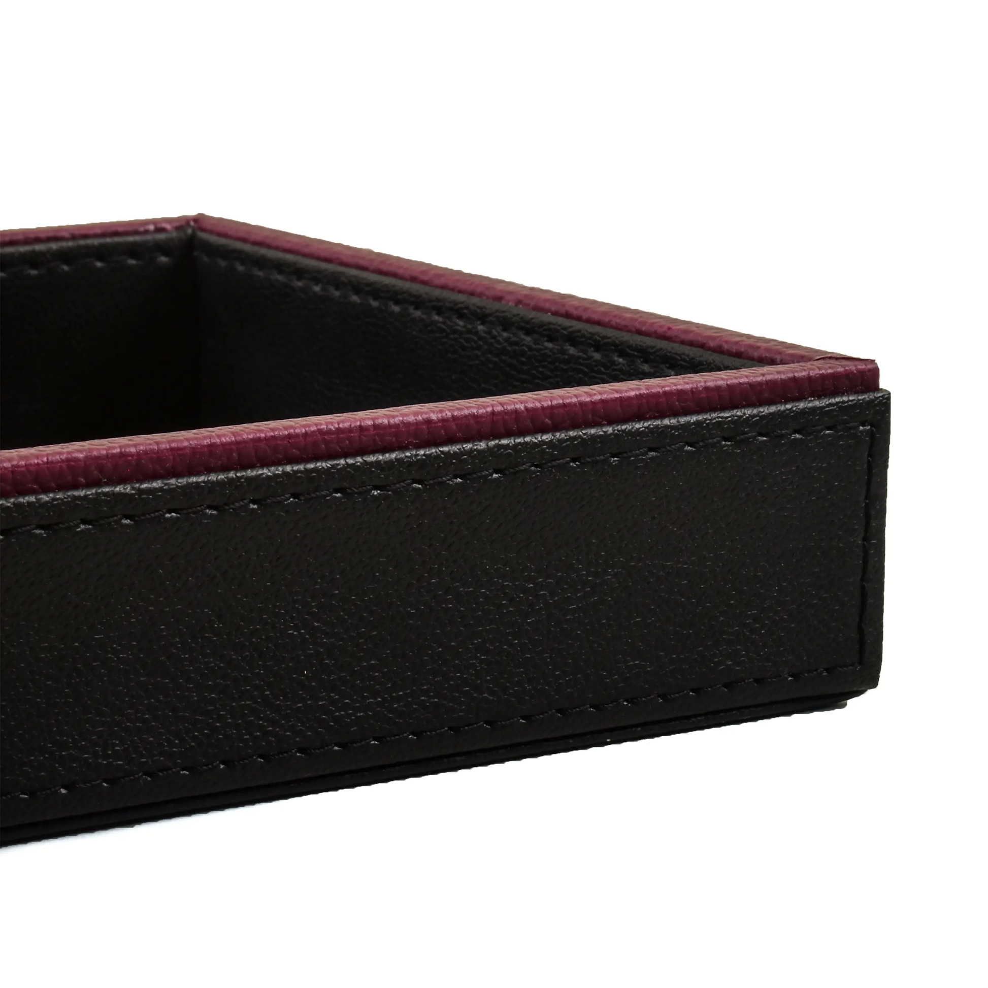 Leatherette Towel/Vanity Tray | Black | Axis 2.0 ICHKAN