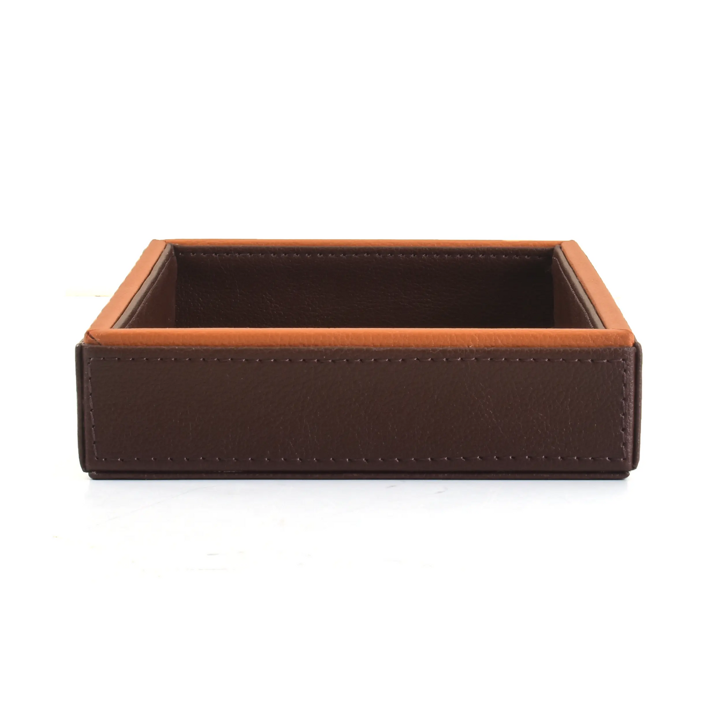 Leatherette Towel/Vanity Tray | Dark Brown | Axis 2.0 ICHKAN