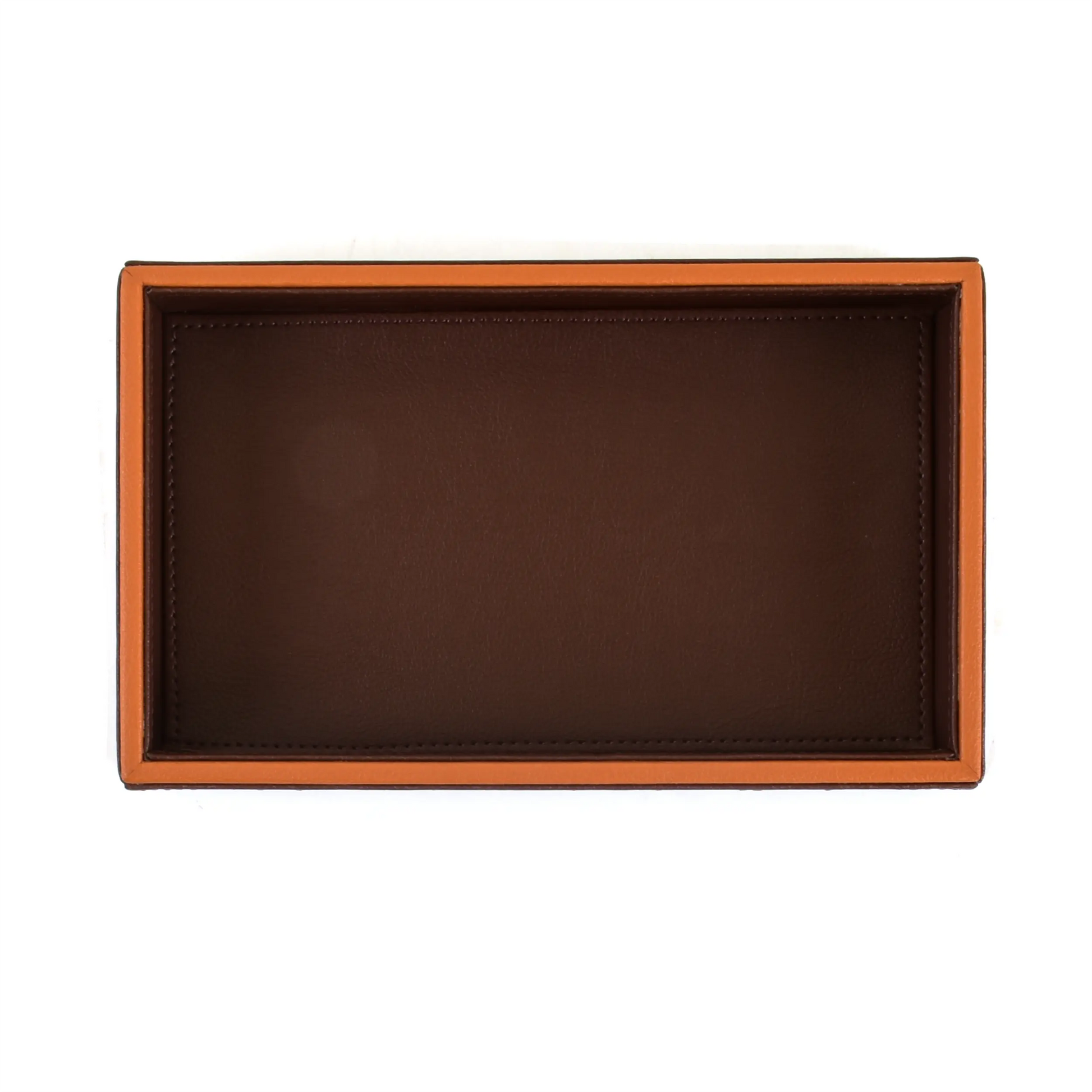 Leatherette Towel/Vanity Tray | Dark Brown | Axis 2.0 ICHKAN