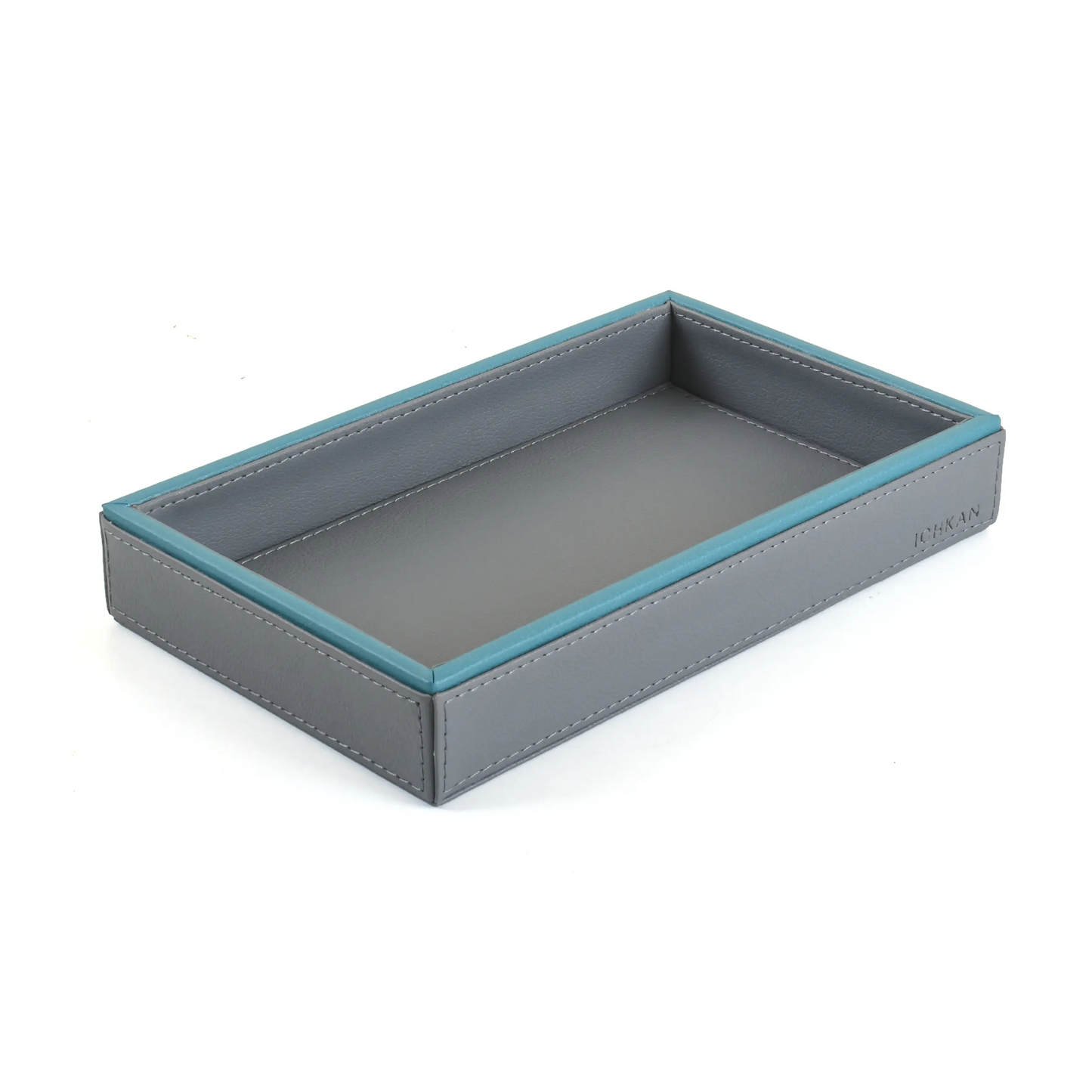 Leatherette Towel/Vanity Tray | Grey | Axis 2.0 ICHKAN