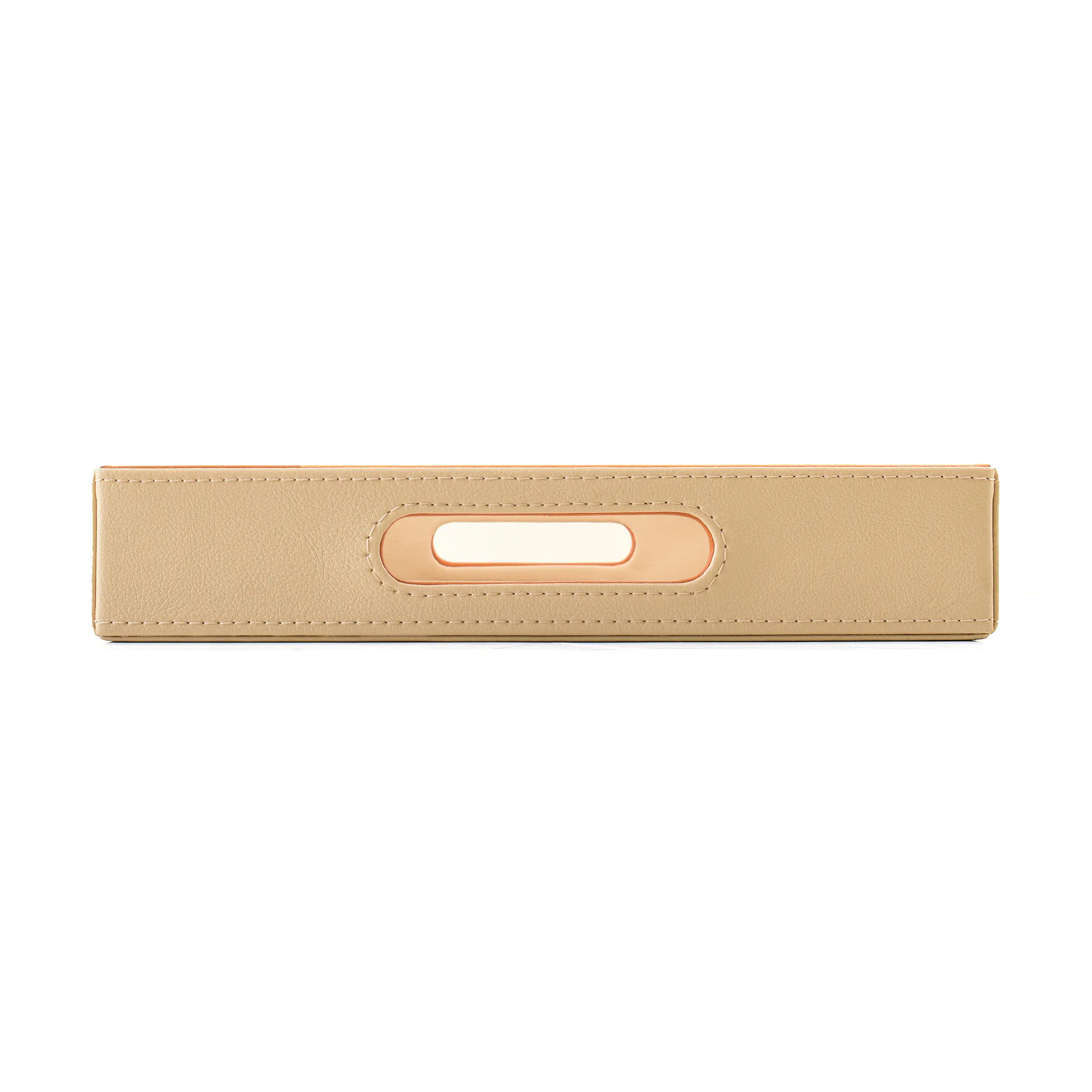 Leatherette Rectangle Serving Tray Set of 2 | Beige | Axis 2.0 ICHKAN