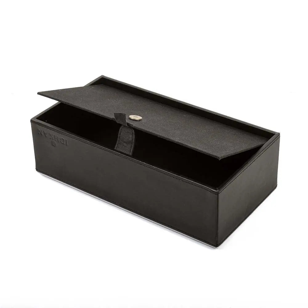 Leatherette Rectangle Tissue Box Holder | Black | Axis ICHKAN