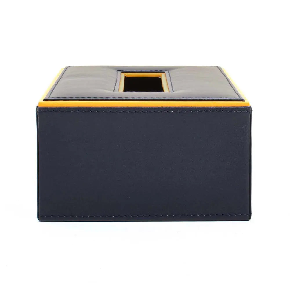 Leatherette Rectangle Tissue Box Holder | Blue | Axis ICHKAN