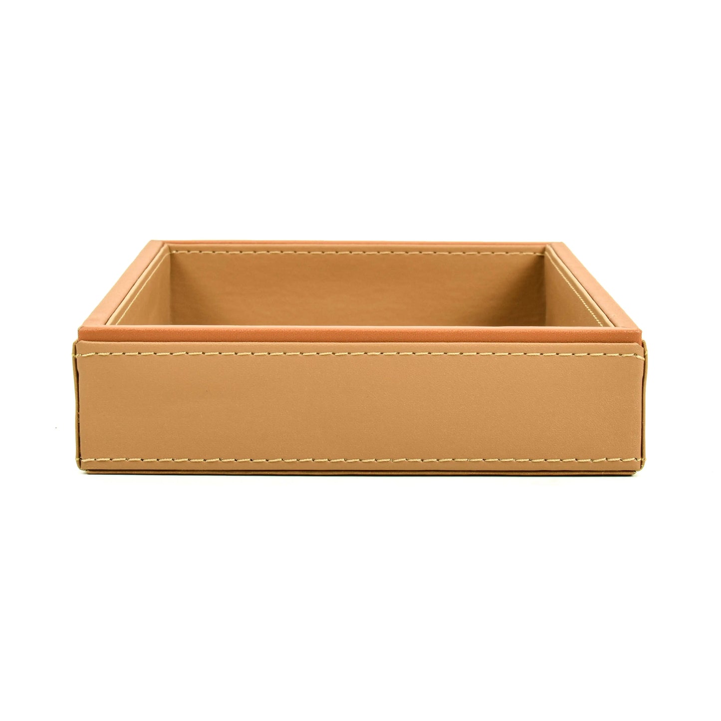 Leatherette Towel/Vanity Tray | Camel | Axis ICHKAN