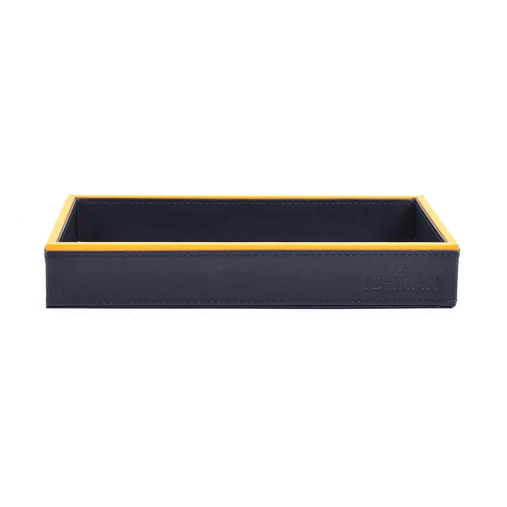Leatherette Towel/Vanity Tray | Blue | Axis ICHKAN