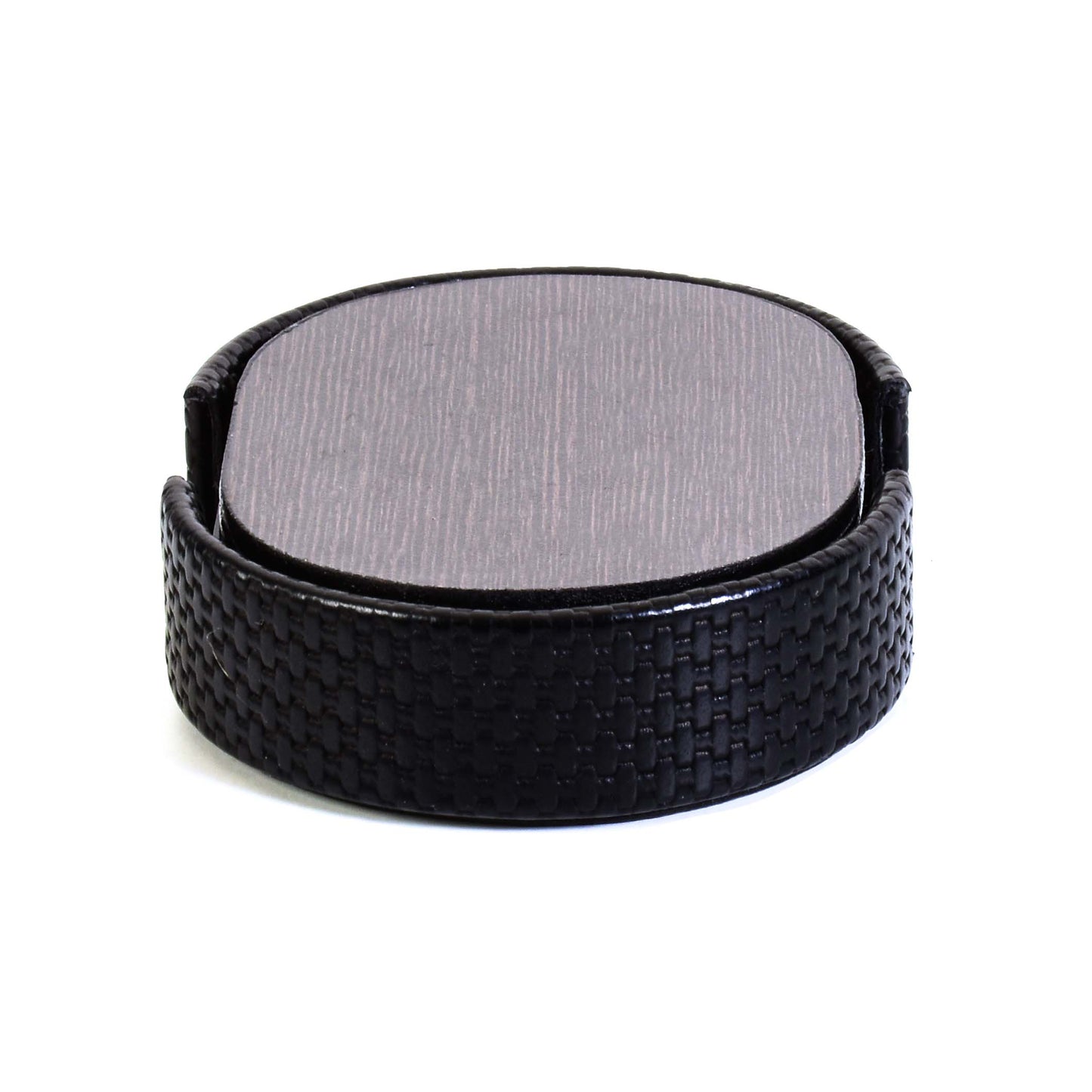Leatherette Coasters Set of 6 | Black | Capsule Ichkan