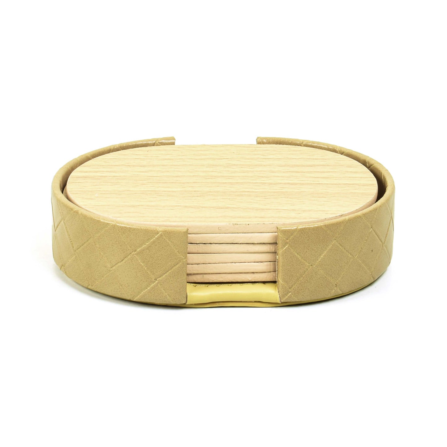 Leatherette Coasters Set of 6 | Ivory | Capsule Ichkan